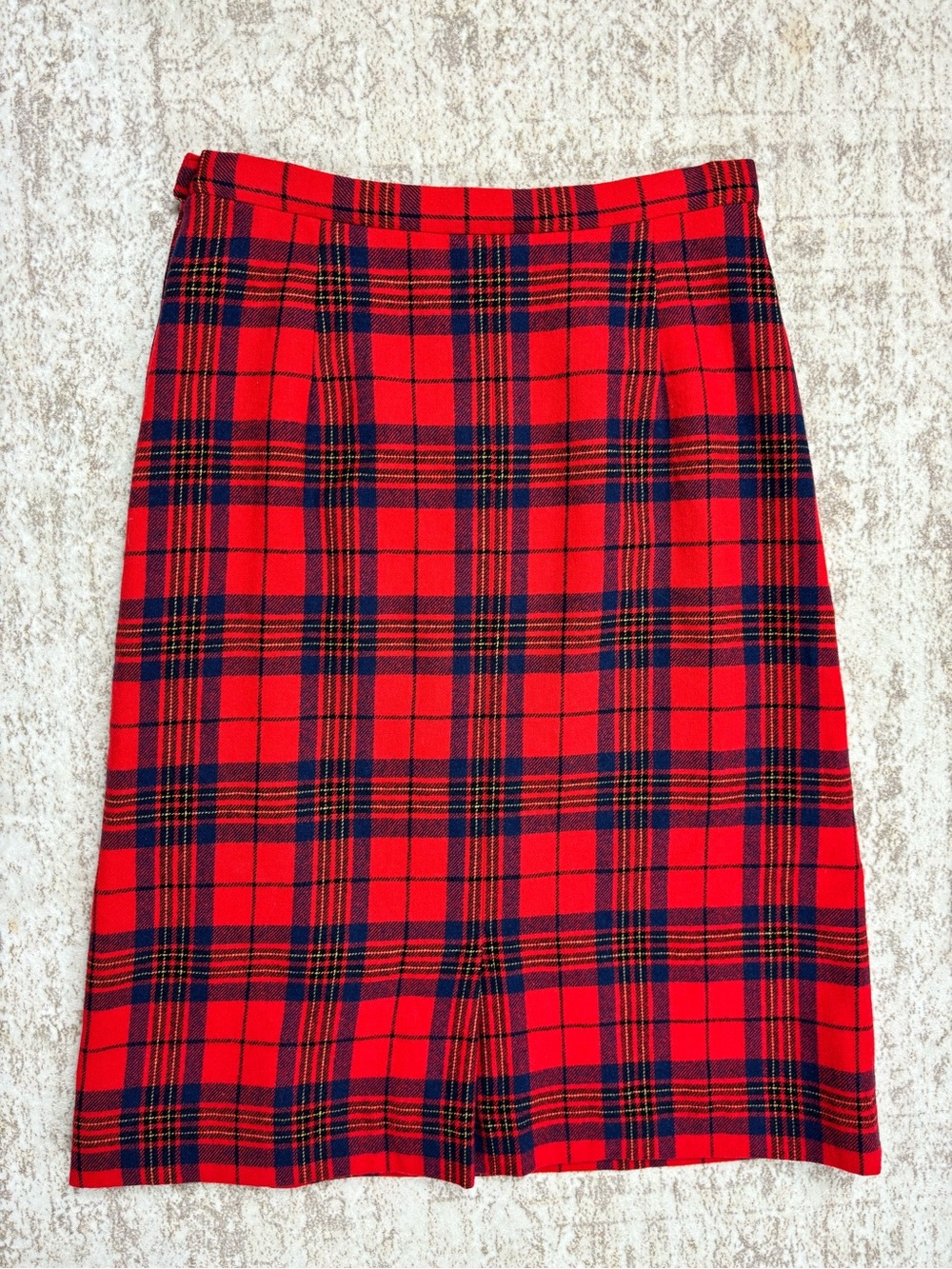 Pendleton Vintage 80s Authentic Red Leslie Tartan Plaid Skirt Size 8 - Picture 6 of 6